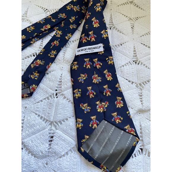 GIORGIO REDAELLI Silk tie Made in Italy Teddy Bear - Picture 5 of 6
